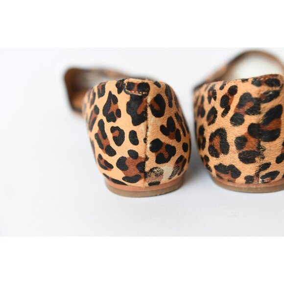 J. Crew Zoe D’Orsay Flats Sz 8 Calf Hair Leopard Print Pointed Toe Flat - Picture 13 of 16